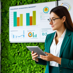 Environmental Professional**

"A young professional in a fully clothed, modest business casual outfit, standing confidently in a modern, eco-friendly office. Background features sustainable design elements like a green wall and natural light. She's holding a tablet displaying a graph related to LCA (Life Cycle Assessment). Safe for work, appropriate content, perfect anatomy, correct proportions, well-formed hands, professional, family-friendly."

**